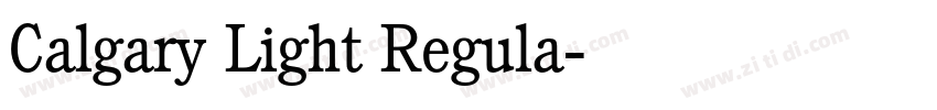 Calgary Light Regula字体转换